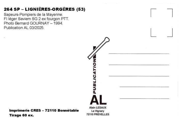 *AL SP 255 à 272 - Lot de 18 cartes postales - Véhicules des Sapeurs-Pompiers