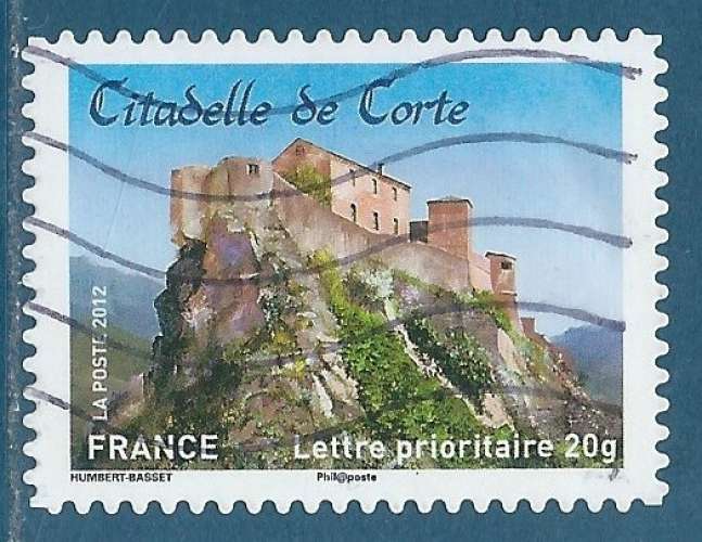 N°720 Citadelle de Corte autoadhésif oblitéré