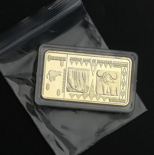 Lingot plaqué Or - Zimbabwe One Hundred Trillion Dollars