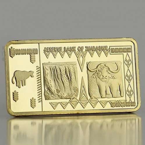 Lingot plaqué Or - Zimbabwe One Hundred Trillion Dollars