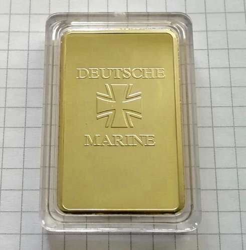 Lingot plaqué Or - WW2 Marine Allemande Le Bismarck 1941