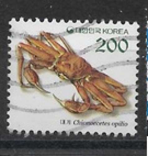 Corée du sud  oblitéré YT 2001 crabe