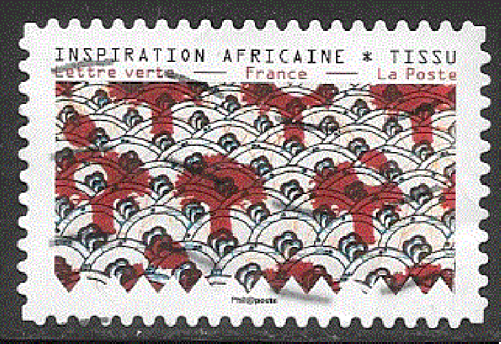 France  - YT  adhésif 1661  obl  - Tissu d'inspiration africaine (2019) 