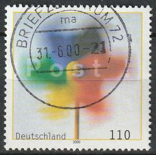 Timbre oblitéré n° 1938(Yvert) Allemagne 2000 - Message Post !