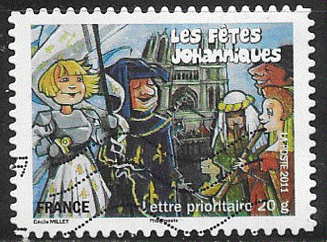 France  - YT  adhésif  580  obl  - Fêtes Johanniques (2011) 