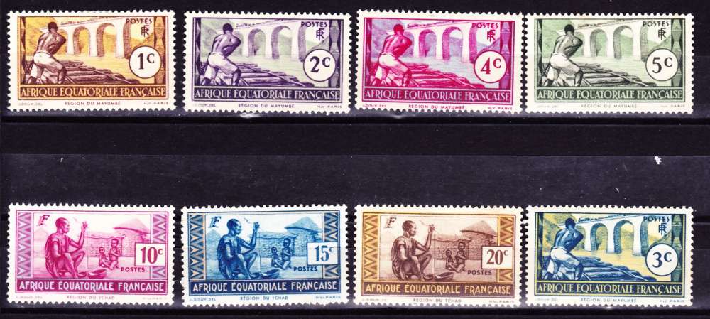AEF - 1937 - YT n° 33/39 & 77 *