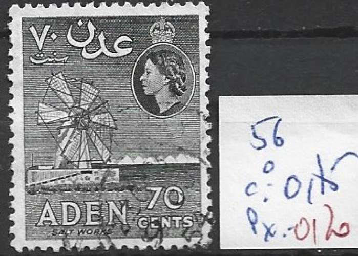 ADEN 56 oblitéré côte 0.75 € 