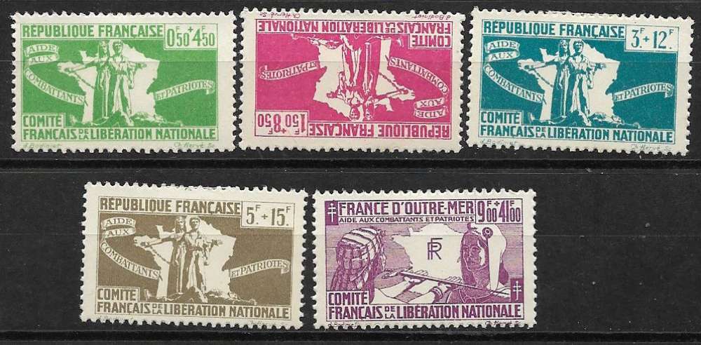 Emissions gales - 1943 - YT n°  60/64  *