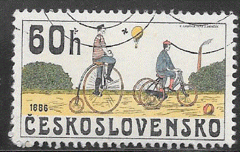 Tchécoslovaquie - YT  2352  obl  - Vélocipède (1979)