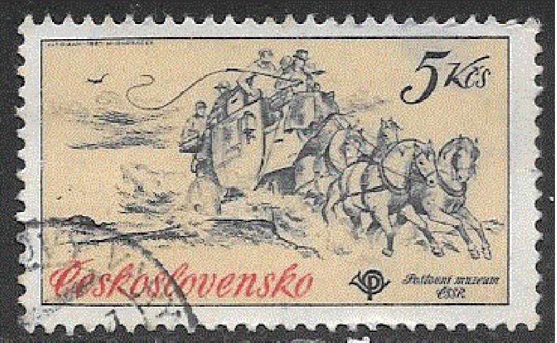 Tchécoslovaquie - YT  2426  obl  - Malle-poste (1981)