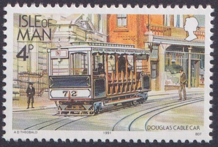 Ile de Man 1991 Y&T 492 neuf ** - Tramways 
