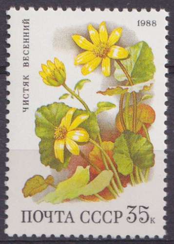 Russie 1988 Y&T 5533 neuf ** - Fleurs 