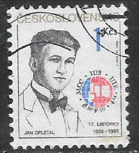 Tchécoslovaquie - YT  2825  obl  - Opletal (1989)
