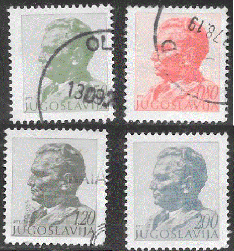 Yougoslavie - YT  1434 à 1437  obl  - Tito  (1974)