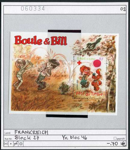 France 2002 - Michel Block 27 - Yvert bloc 46 - ** mnh neuf