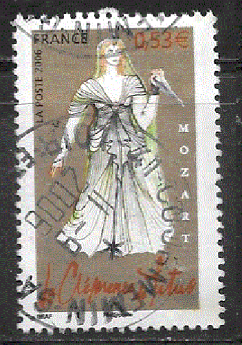 France - YT  3921  obl  - Opéras de Mozart (2006)
