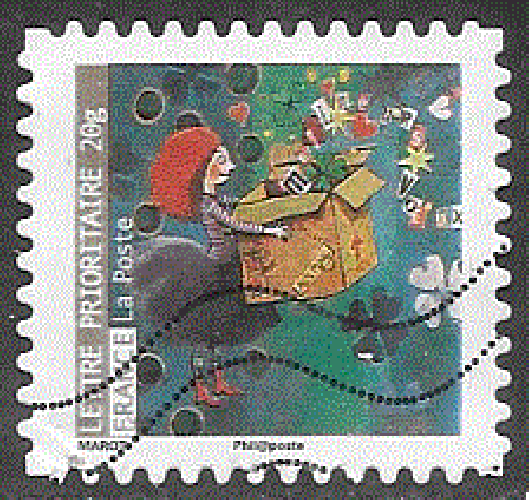 France - YT  adhésif 385  obl  - Meilleurs voeux (2009) 