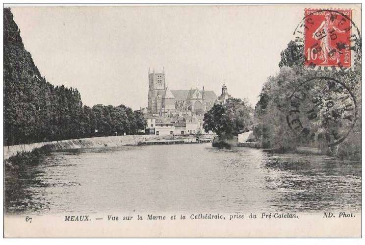 77 - Meaux - VUE SUR LA MARNE ET LA CATHEDRALE