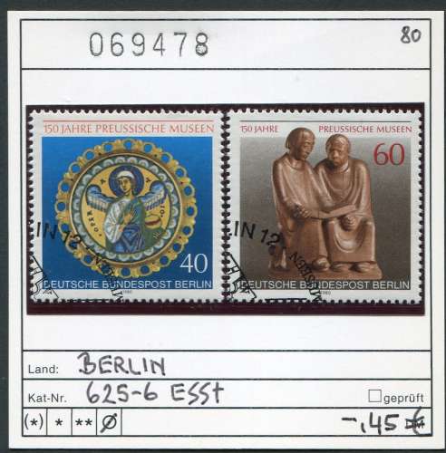 Berlin 1980 - Michel 625-626 - Yvert ? - oo oblit. - cachet prem.