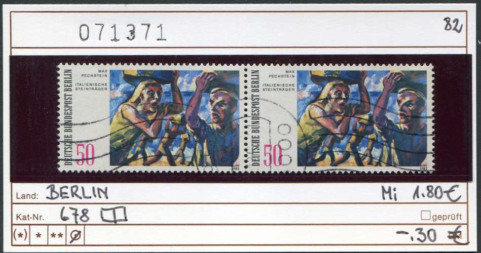 Berlin 1982 - Michel 678 - Yvert ? - oo oblit. - paire