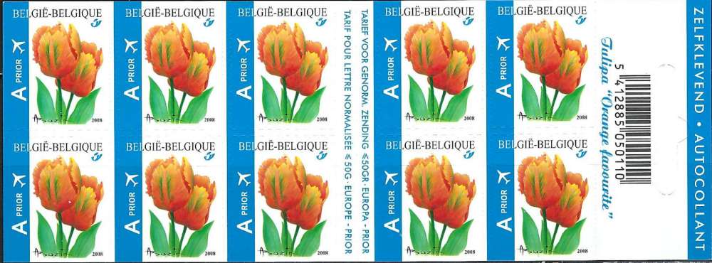 Belgique - 2008 - Y & T n° C3768 Carnet autoadhésifs - MNH
