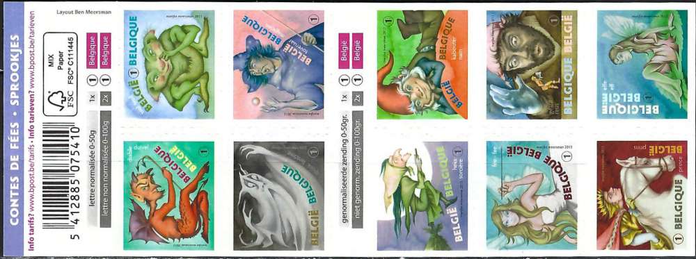 Belgique - 2013 - Y & T n° C4275 Carnet autoadhésifs - MNH