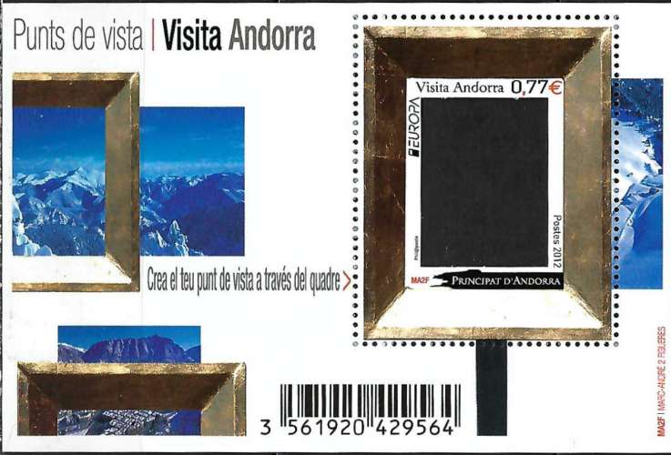Andorre Français - 2012 - Y & T n° F724 Feuille - MNH