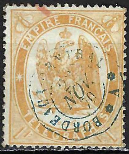 France - 1868 - Y & T n° 7 Timbres-télégraphe - O.