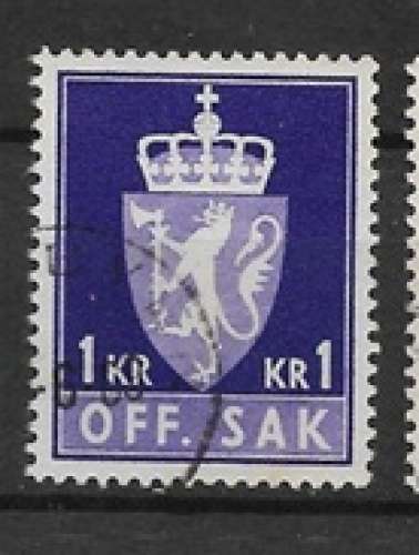 Norvege oblitéré A  YT service 87