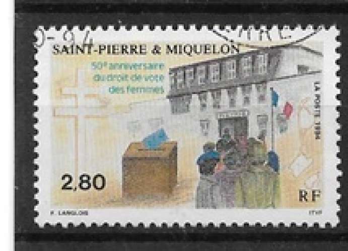 SPM oblitéré  YT 597