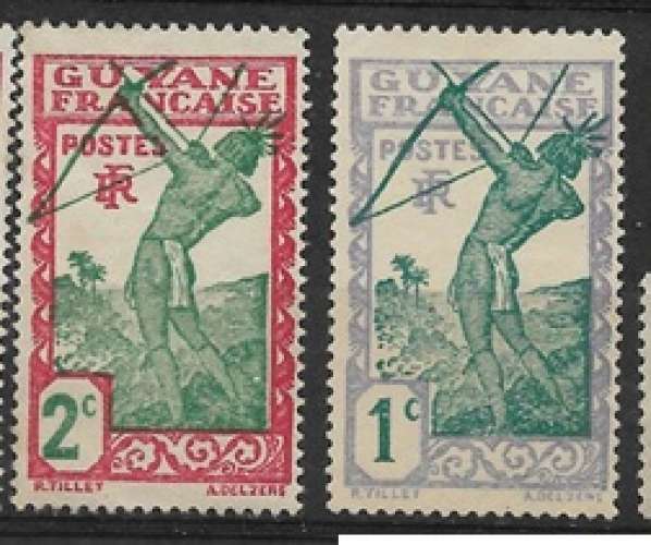Guyane Inini oblitéré YT 109 et 110