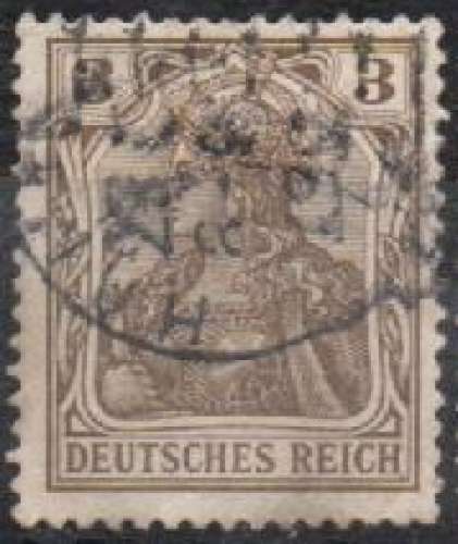 Germania, Deutsches Reich, fond ligné, sans filigrane (1902) - YT 67  °
