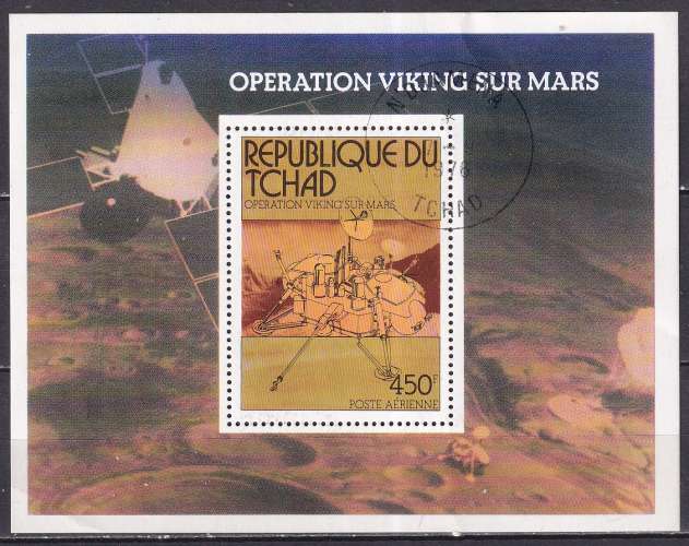 tchad ... bloc 17  obliteré ... 1976