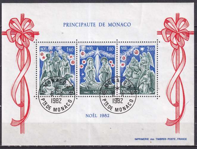 monaco ... bloc n° 23  obliteré ... 1982