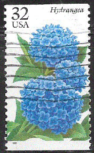 USA - YT  2404  obl  - Hortensias (1995) 
