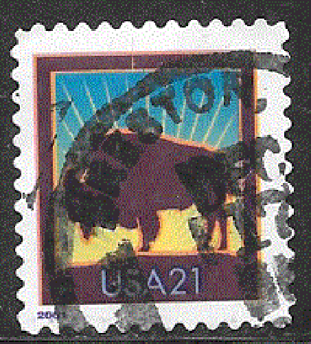 USA - YT  3179  obl - Bison  (2001) 