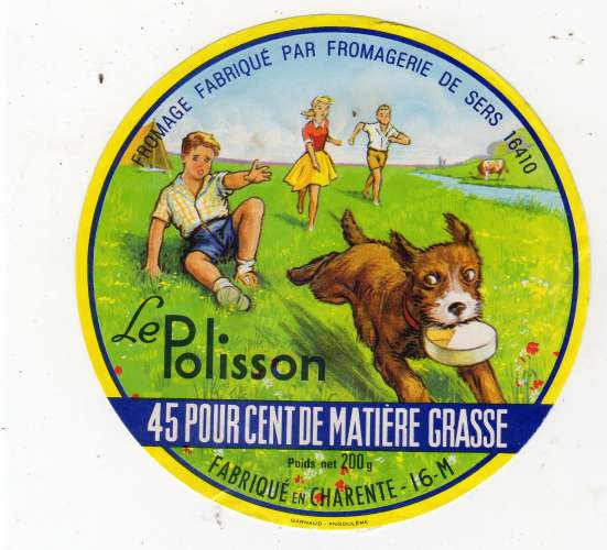 mai25   étiquette de camembert    le polison  45 %  16 M