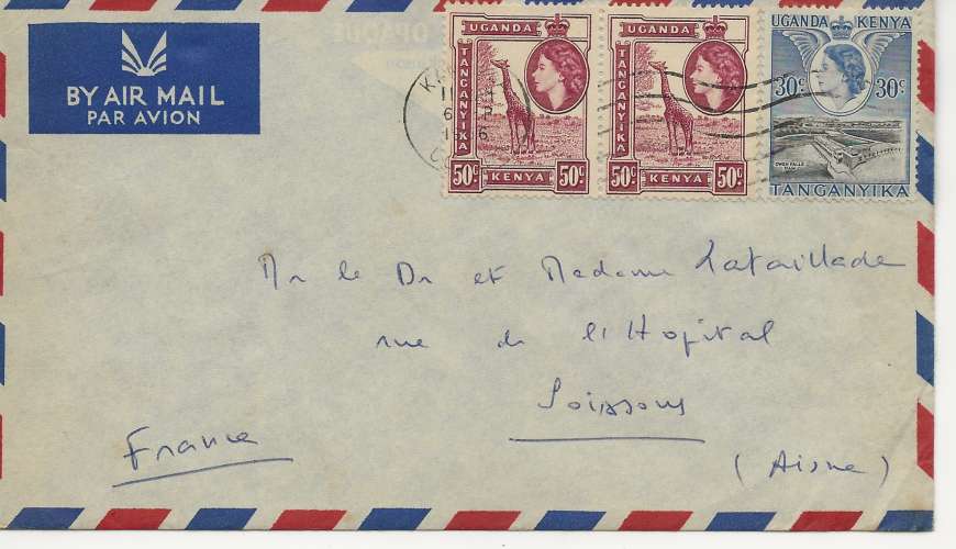 KENYA-OUGANDA-TANGANYIKA - ENVELOPPE