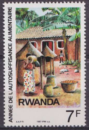 Rwanda 1987 Y&T 1234 neuf * sans gomme - Autosuffisance alimentaire 