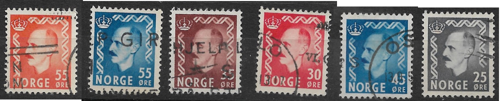 Norvege NB oblitéré YT 6 valeurs