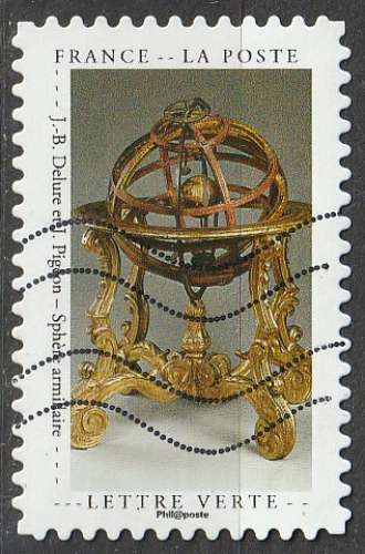 Timbre AA oblitéré n° 1838(Yvert) France 2020 - Sphère armillaire