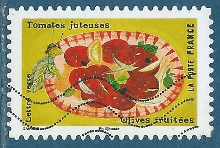 N°1462 Le goût - tomates autoadhésif oblitéré