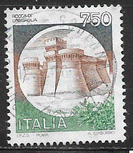 Italie - YT  1891  obl  - Châteaux (1990)
