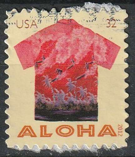 Timbre oblitéré n° 4428(Yvert) Etats-Unis 2012 - Chemise Aloha
