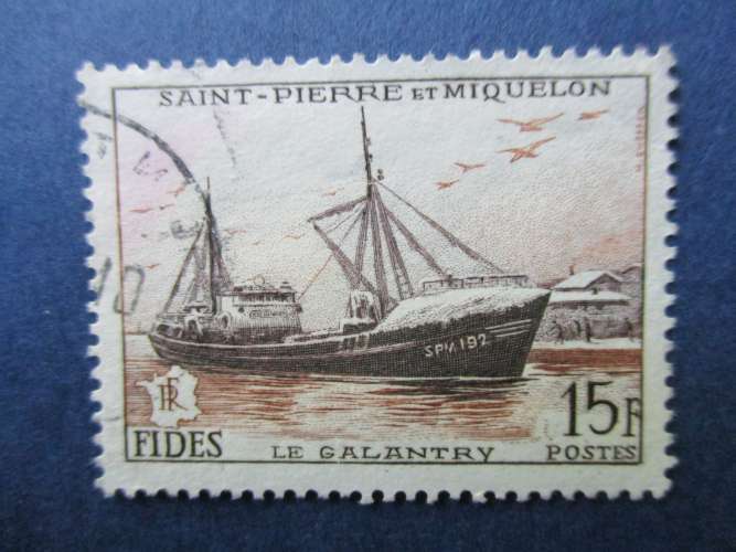 Saint pierre & miquelon y & t 352 obl 1956