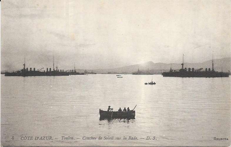83 - Toulon - coucher de soleil sur la rade