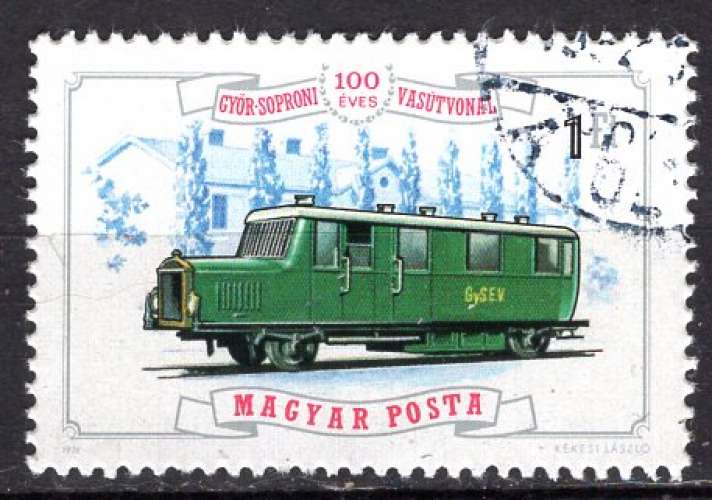 HONGRIE 1975 CHEMIN DE FER AUTORAIL GANZ  OBLITERE