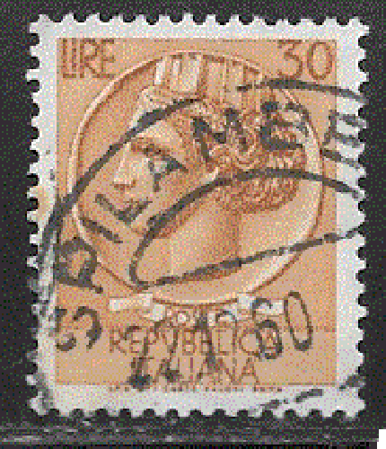 Italie - YT  716A  obl  - Monnaie syracusaine, filigrane étoiles (1955)