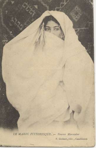 MAROC - CARTE POSTALE DE 1915 - FEMME MAROCAINE