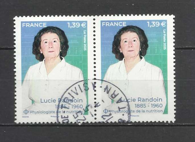 FRANCE 2025 Lucie RANDOIN Cachet ROND X2